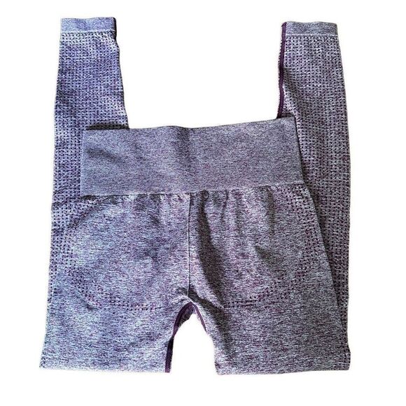 Gymshark Womens Vital Leggings x-Small Purple Marl Seamless High Waist Activewea - Picture 3 of 3
